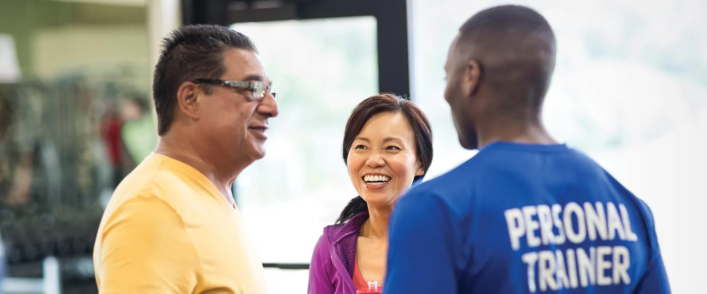 training couple in small group training