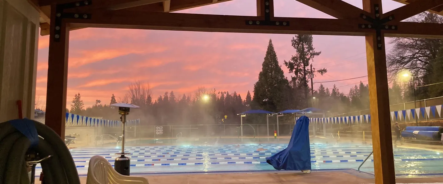 gold country pool sunset