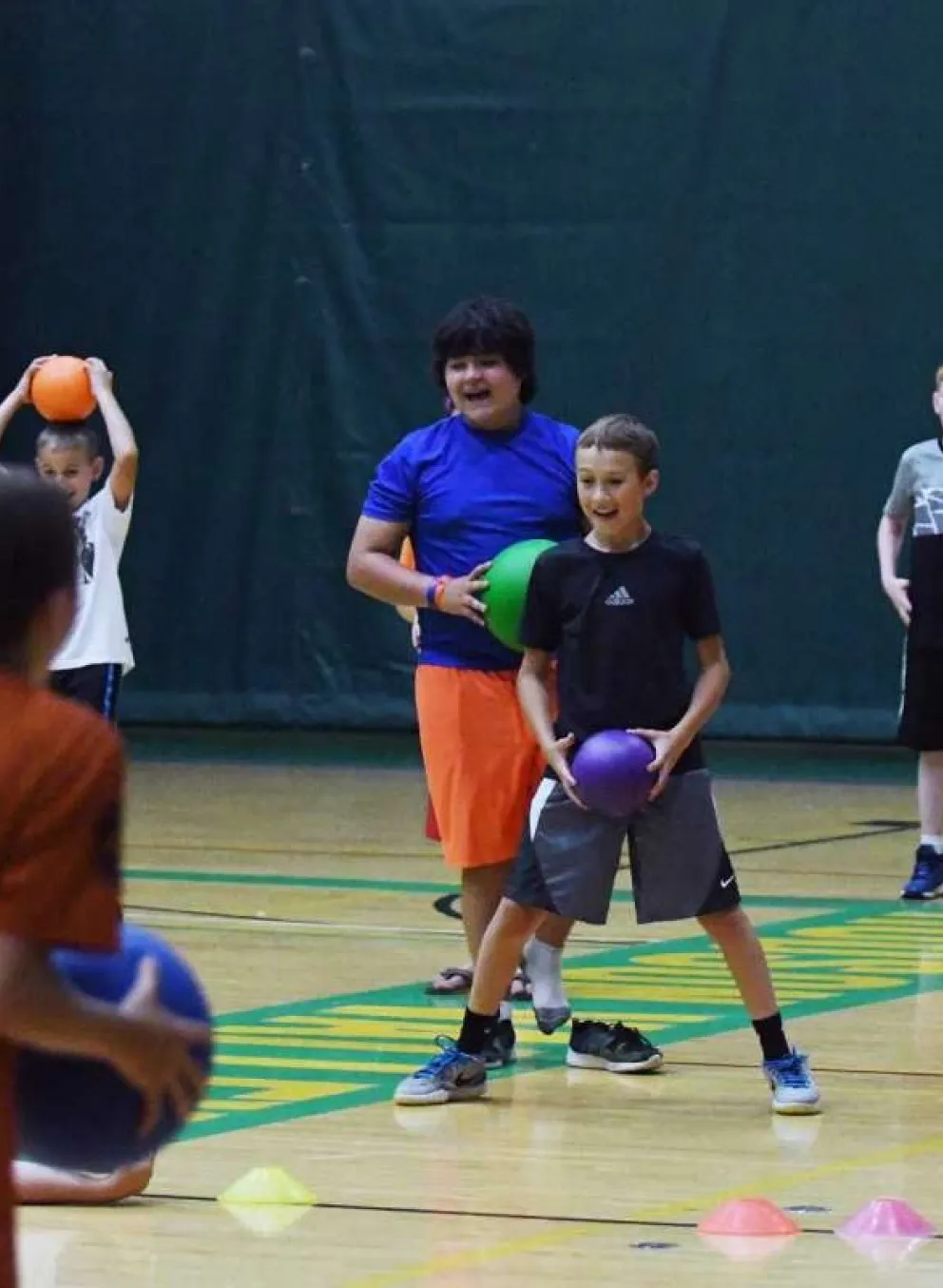 Youth Sports Dodgeball League in gym