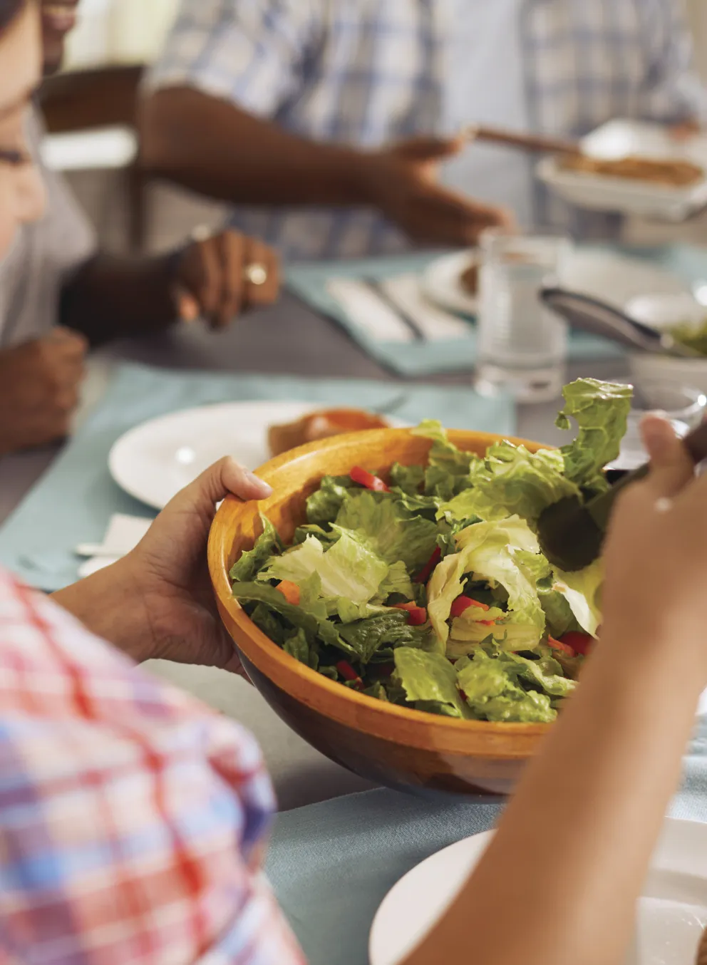 salad on table