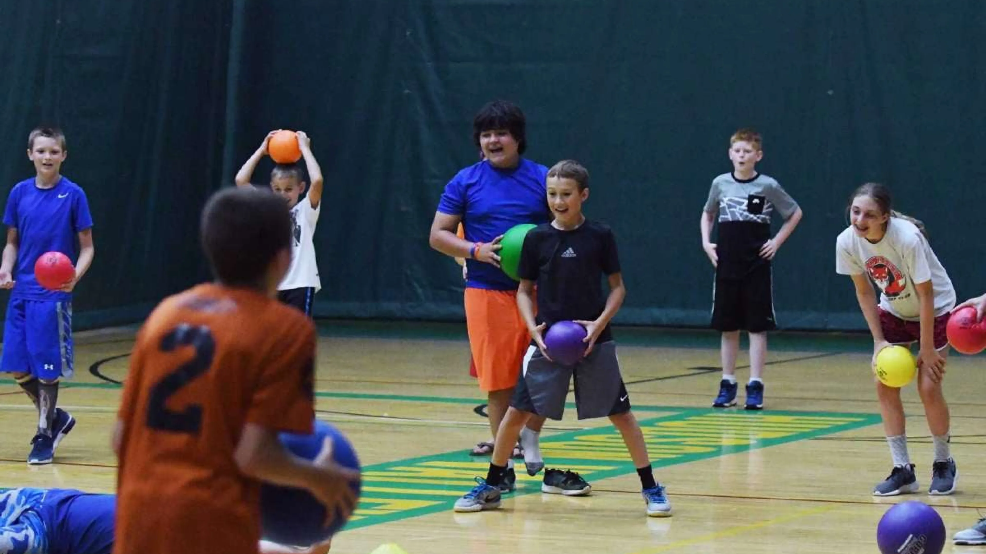 Youth Sports Dodgeball League in gym