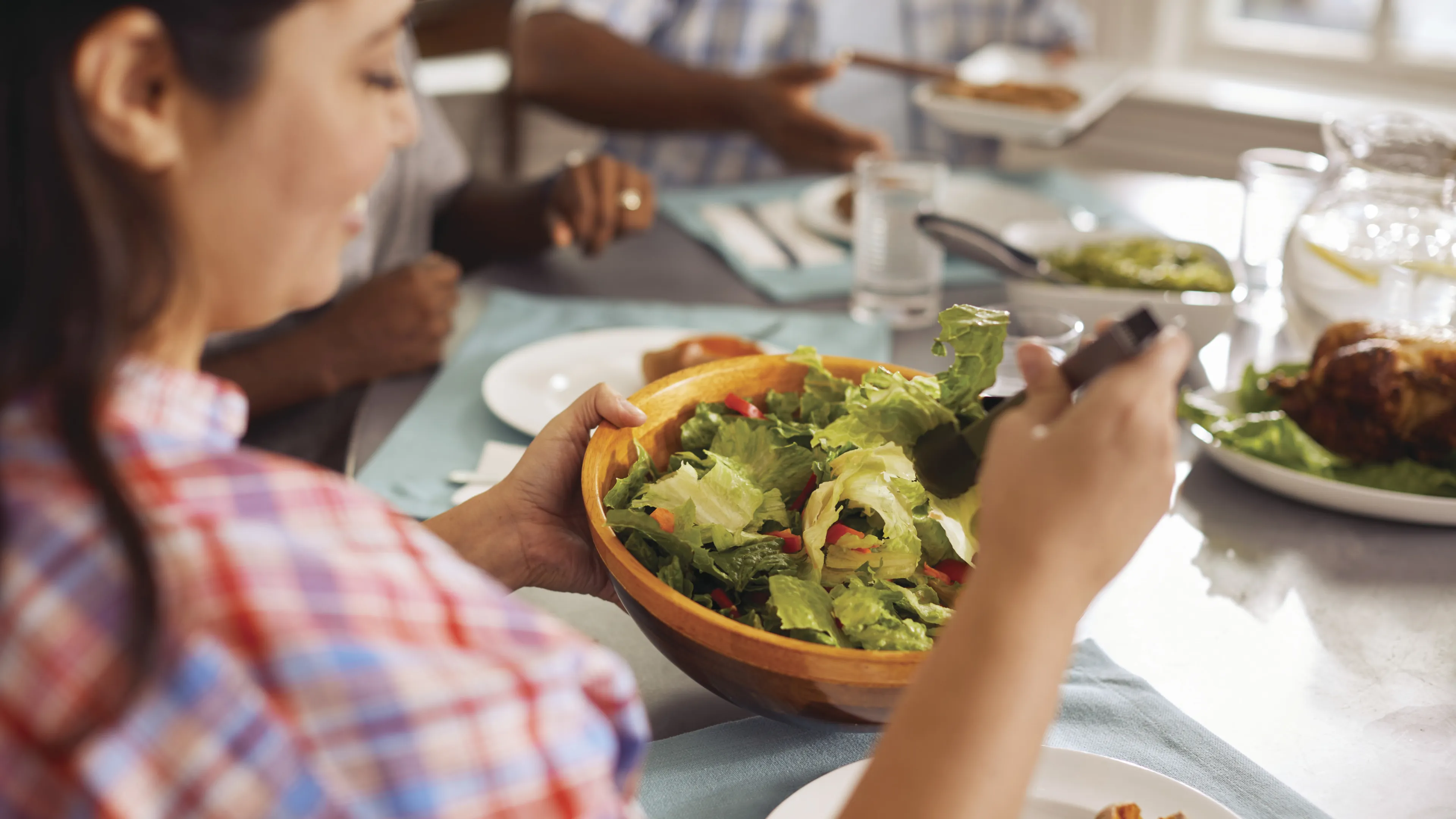 salad on table
