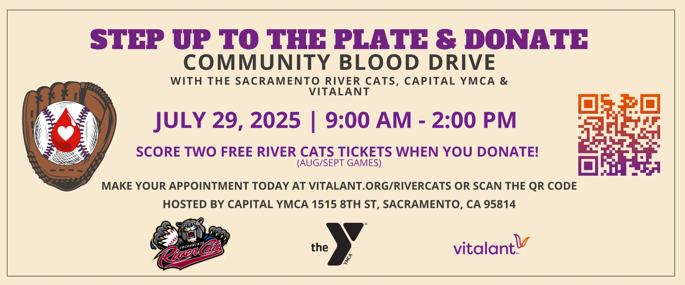 rivercats blood drive post