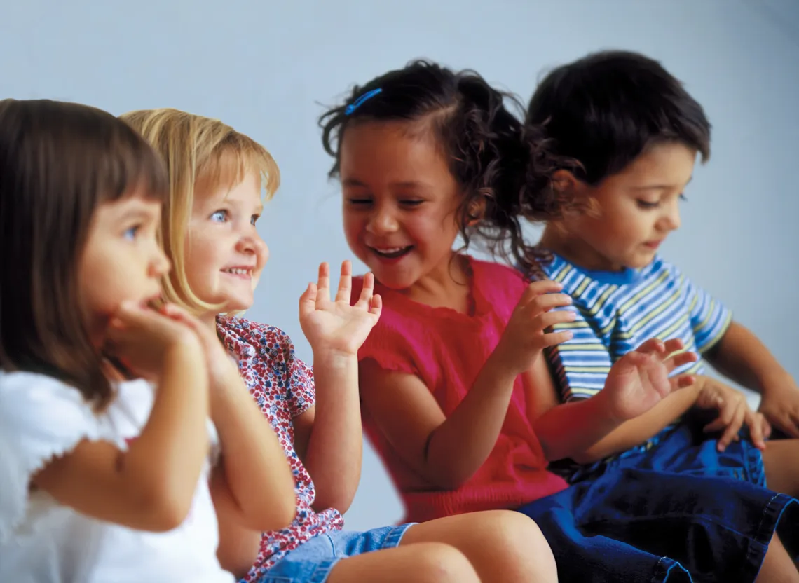 young children smiling