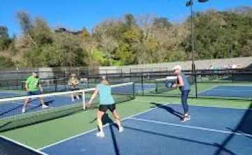 ymca members playing pickleball
